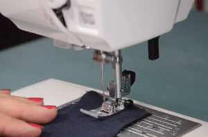 Fabric on sewing machine